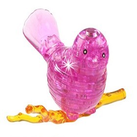  Crystal Pink Bird with Light 